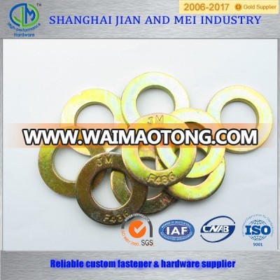 Carbon steel yellow zinc din 125a astm F436 various flat washer