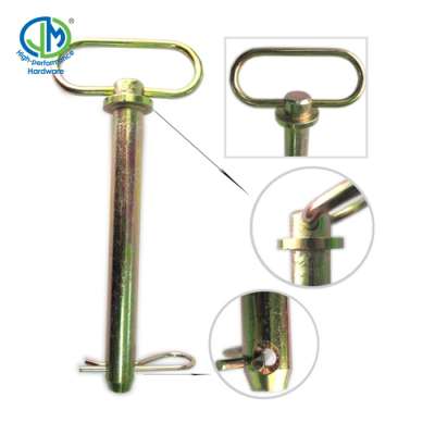 carbon steel yellow zinc plated tractor hitch pin