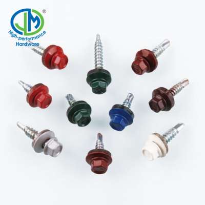 cheese head plastic copper cap drilling screws