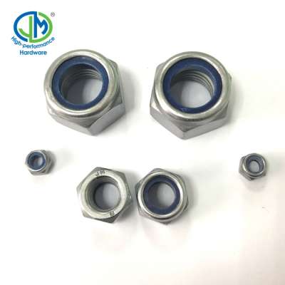 Anti-corrosion Zinc-nickel alloy din985 m6 hex nylon insert lock nut