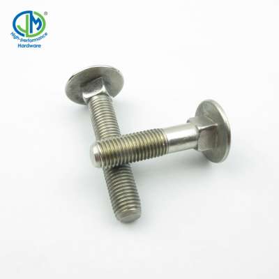 Black stainless steel a2 80 carriage bolt