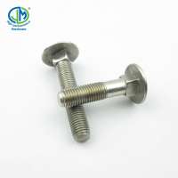 Black stainless steel a2 80 carriage bolt